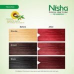 Nisha Cream Hair Color With The Benefits Of Natural Henna Extracts, Sunflower & Avocado Oil, Easy To Use Hair Color 150ml Pack of 1, Flame Red Fast Shipping to USA & Canada - Image 7