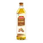 Del Monte Cold Pressed Groundnut (Peanut) Oil 1L, Kolhu/Kacchi Ghana/Mara Chekku/Ganuga | 100% Pure & Unrefined | Nutty Flavour & Aroma | Everyday Cooking Oil | Contains Mufa, Omega 6 Pufa - Fast UK Delivery
