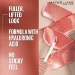 Maybelline New York Smooth And Non-sticky Lifter Gloss - Petal | Tinted Lip Gloss With Hyaluronic Acid for Hydrated & Plump Lips | Non-Sticky application | Long-lasting Fuller & Lifted Look | 5.4ml - Fast UK Delivery - Image 3