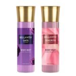 Bella Vita Luxury Date & Senorita Body Spray Mist Perfume Combo With Long Lasting Refreshing Floral & Fruity Fragrance Of Vanilla, Pomegranate & Mint for Women, 150ml Each - Fast UK Delivery