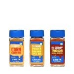 CRISTA SERIOUSLY PURE AND NOTHING MORE Flavours Of India-Gourmet Indian Spice Blends Combo-2|Makhani Gravy Spice Mix 50 Gm|Tandoori Masala Spice Mix 45 Gm|Spicy Corn Curry 45 Gms|Set Of 3