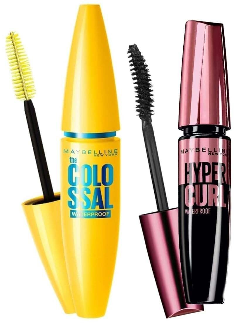 uk61-wY3J-BDL-1.jpg Maybelline New York Volume Express Colossal Masacara, Waterproof, Black, 10 Ml And Maybelline New York Hypercurl Mascara Waterproof, Black, 9.2Ml - Fast UK Delivery - Image 1