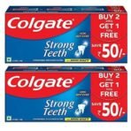 Colgate Strong Teeth Anticavity Toothpaste with Amino Shakti - 500gm (Pack of 2) - Fast UK Delivery - Image 2