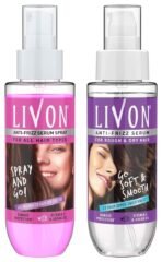 Livon Shake and Spray Hair Serum, 100ml And Livon Serum for Rough & Dry Hair, 100 ml - Fast UK Delivery