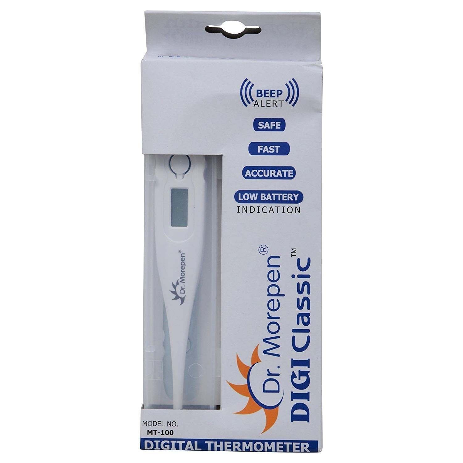 uk611zNojdNfL-1-1.jpg Dr. Morepen Plastic Mt-100 Digital Thermometer (Morepen) (White), Pack of 1 - Fast UK Delivery - Image 1