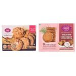 Karachi Bakery Almond Millet Biscuits, 300 g Karachi Coconut Jaggery Biscuits 400gm - Fast UK Delivery