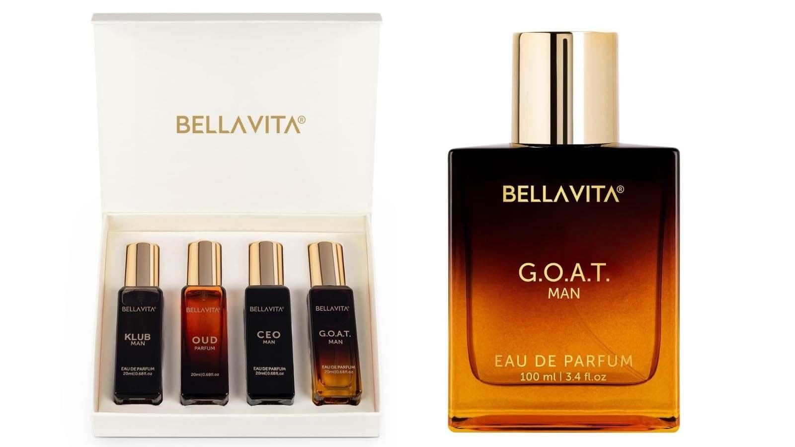 uk612bS0qrZIL-1.jpg Bella Vita Luxury G.O.A.T Eau De Parfum Perfume Fragrance Lavender Scent Spray, 100 Ml & Men Perfume Gift Set 4X20 Ml, 80 Millilitres - Fast UK Delivery - Image 1
