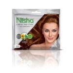 Nisha Cream Hair Color Rich Bright Long Lasting Hair Colouring For Ultra Soft Deep Shine 100% Grey Coverage Conditioning With Natural Herbs Golden Brown (Pack of 6) - Fast UK Delivery