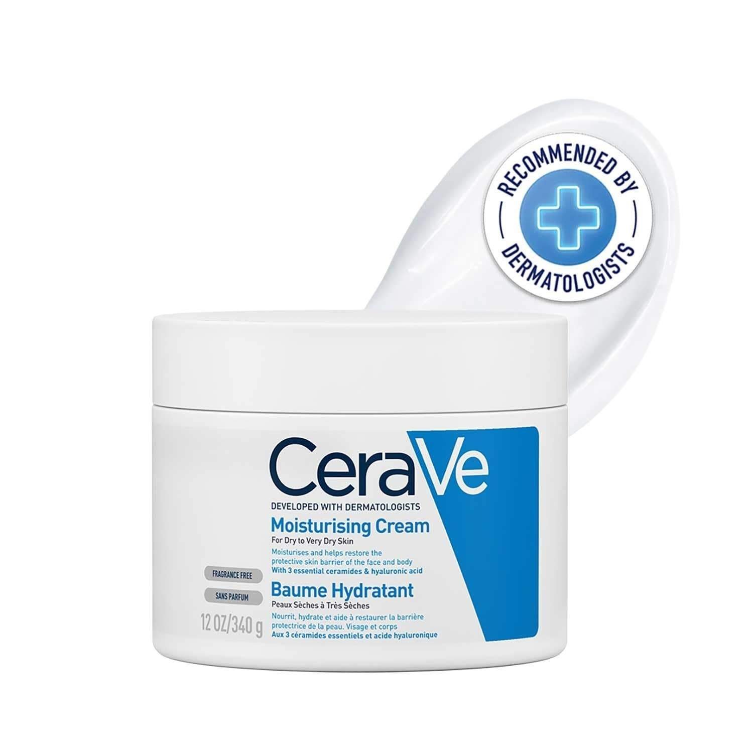 uk612ngqcfd0L-1.jpg CeraVe Moisturizing Cream For Dry To Very Dry Skin (340gm) - Formulated with 3 Essential Ceramides And Hyaluronic Acid | Non-Comedogenic Moisturizer For Face and Body - Fast UK Delivery - Image 1