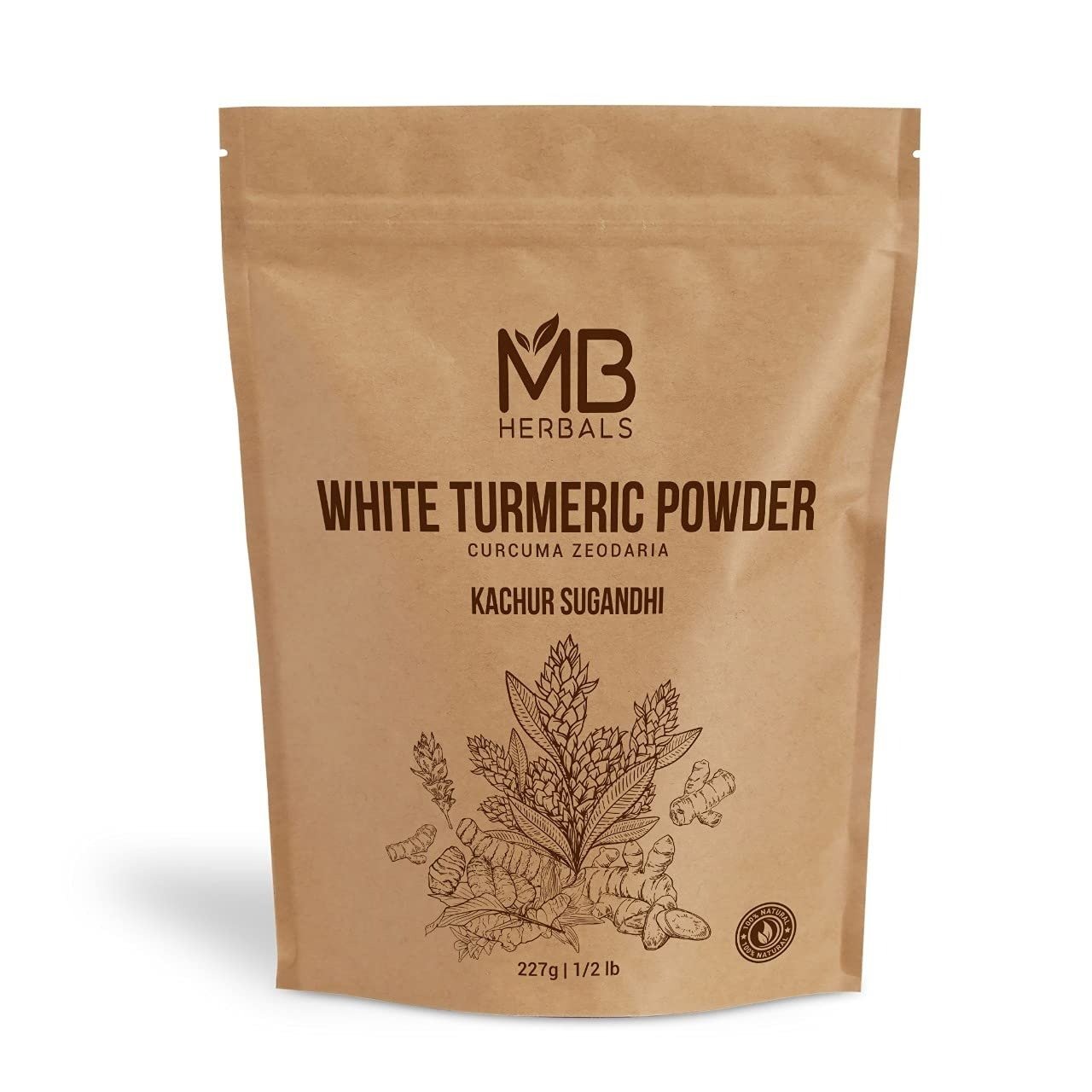 uk612rJ97fS-1.jpg MB Herbals White Turmeric Powder 277 g Poolankilangu Kachur Sugandhi EXTERNAL USE ONLY - Fast UK Delivery - Image 1