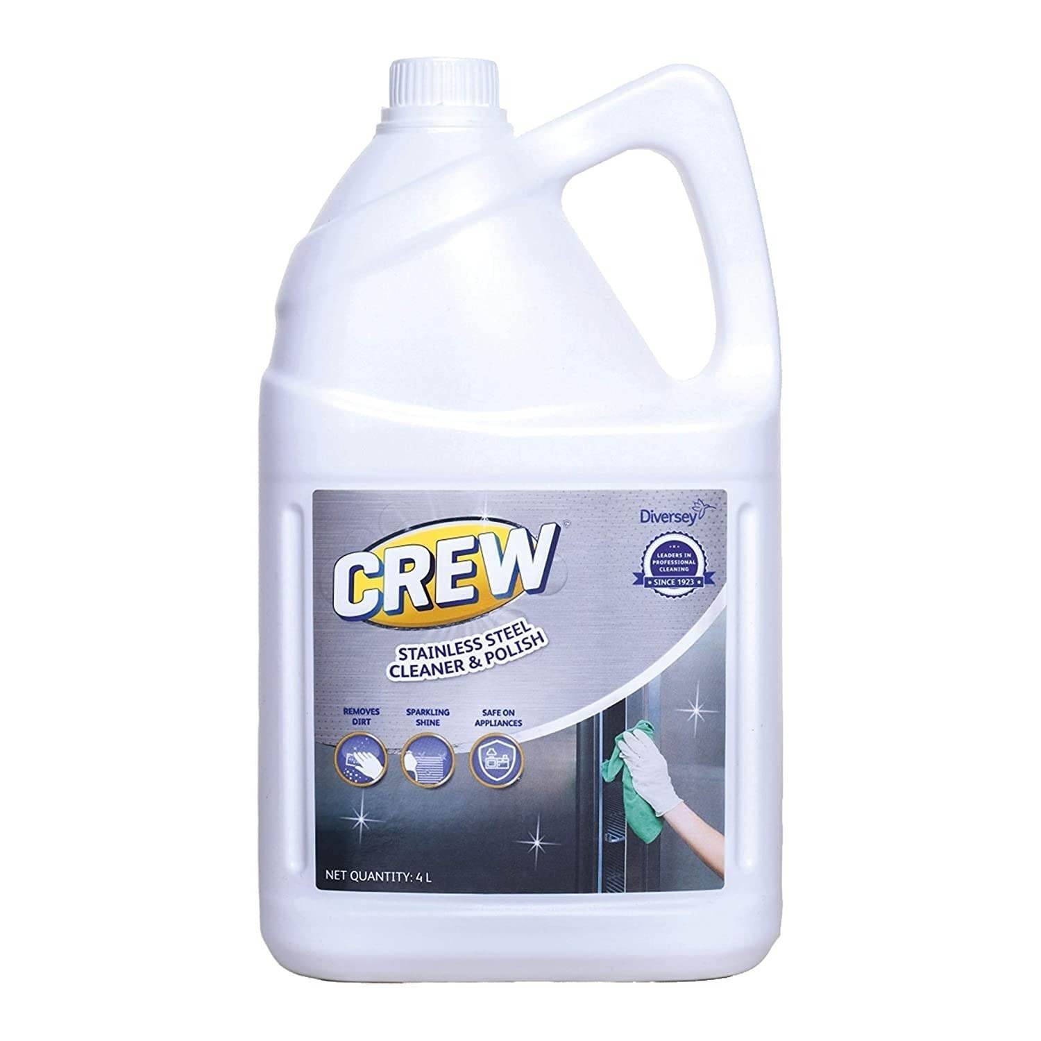 uk613GC979aNS-1-1.jpg Crew Stainless Steel cleaner & Polish 4Litre product from Diversey - Fast UK Delivery - Image 1