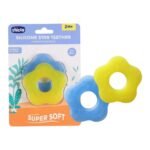 Chicco Teether Supersoft Star 2M+ 2Pc Blue + Yellow - Fast UK Delivery