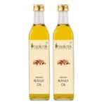 Praakritik Organic Extra Virgin Peanut Oil, (500ml Pack of 2), Perfect for Daily Cooking - Fast UK Delivery