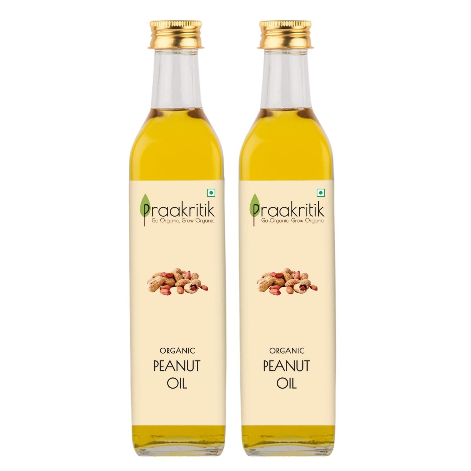 uk613sVury-iL-1.jpg Praakritik Organic Extra Virgin Peanut Oil, (500ml Pack of 2), Perfect for Daily Cooking - Fast UK Delivery - Image 1