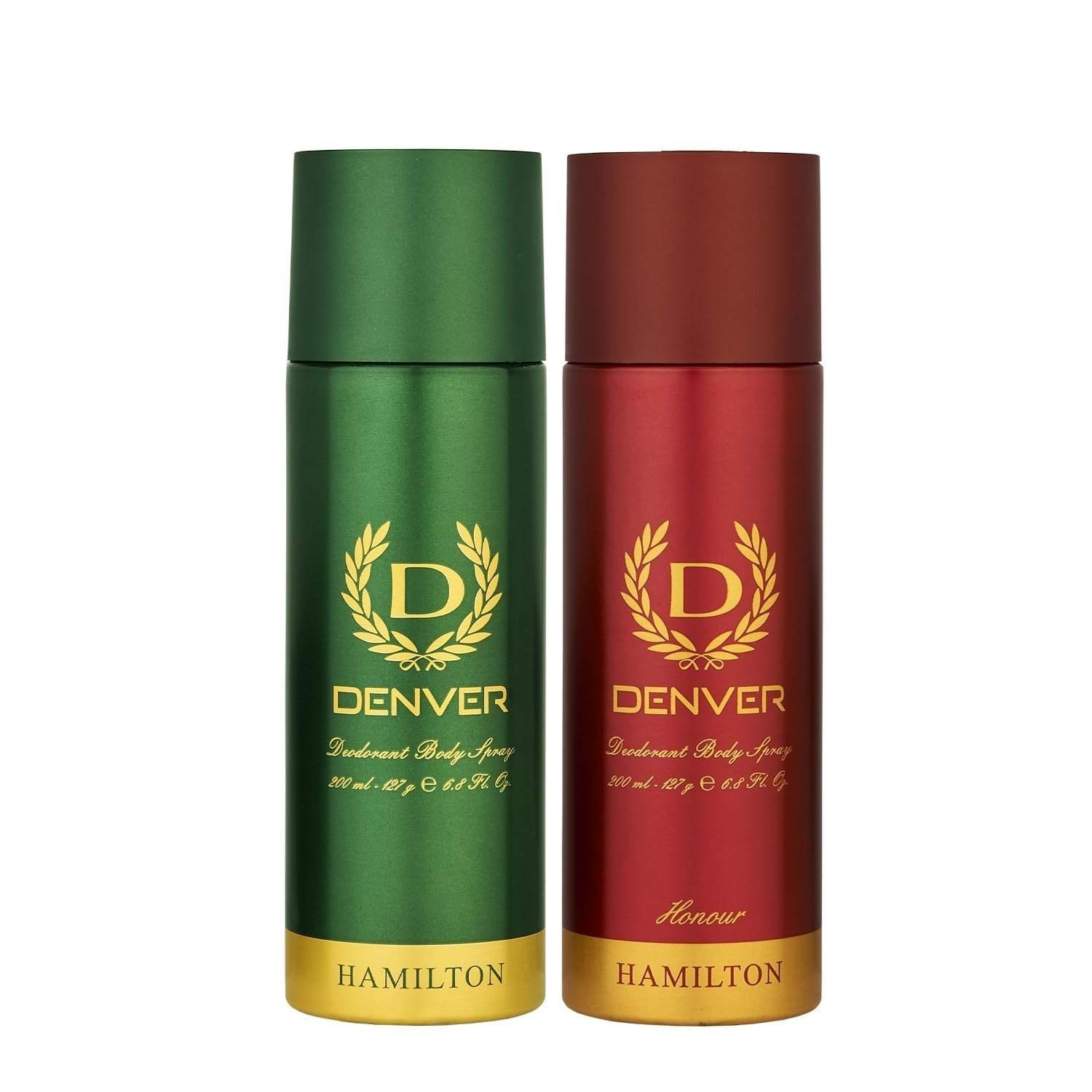 uk6141pZyVTL-1.jpg DENVER Hamilton Deo & Honour Deo - 200ML Each (Combo Pack of 2) | Long Lasting Deodorant Body Spray for Men - Fast UK Delivery - Image 1