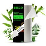 Beco Reusable Bamboo Kitchen Towel/Tissue Roll (Reusable upto 2000 times)- 20 sheets|Soft & Highly absorbent| Ecofriendly-No Trees Cut| Better alternative to Paper Tissue Roll - Fast UK Delivery
