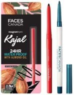 FACESCANADA Ultimepro Twist Pencil Eye Kajal Liner Blue 03 0.35G & Magneteyes Kajal - Black, 0.35G, Matte Finish - Fast UK Delivery