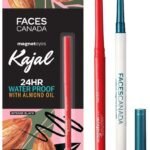 FACESCANADA Ultimepro Twist Pencil Eye Kajal Liner Blue 03 0.35G & Magneteyes Kajal - Black, 0.35G, Matte Finish - Fast UK Delivery