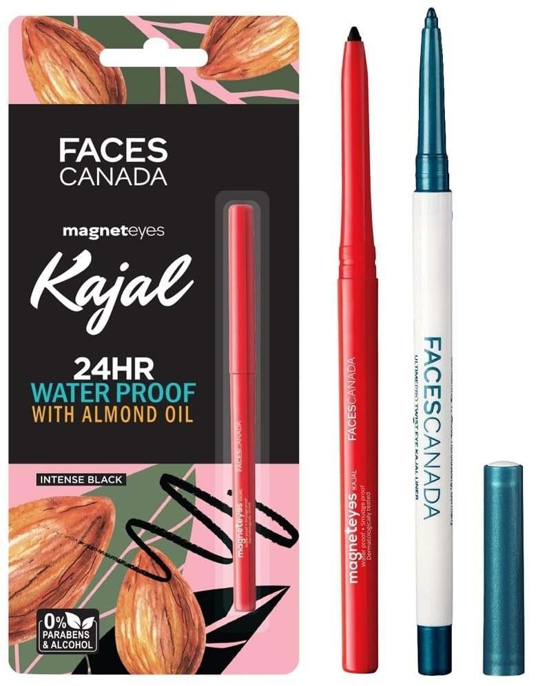 uk614FPodFdBL-1.jpg FACESCANADA Ultimepro Twist Pencil Eye Kajal Liner Blue 03 0.35G & Magneteyes Kajal - Black, 0.35G, Matte Finish - Fast UK Delivery - Image 1