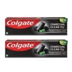 Colgate Charcoal Clean Oral Care Toothpaste, Bamboo Charcoal and Mint (Black Gel) 120g (Pack of 2) - Fast UK Delivery