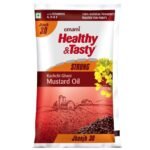 Emami Healthy & Tasty Strong Kachchi Ghani Mustard Oil Pouch, 825g - Fast UK Delivery