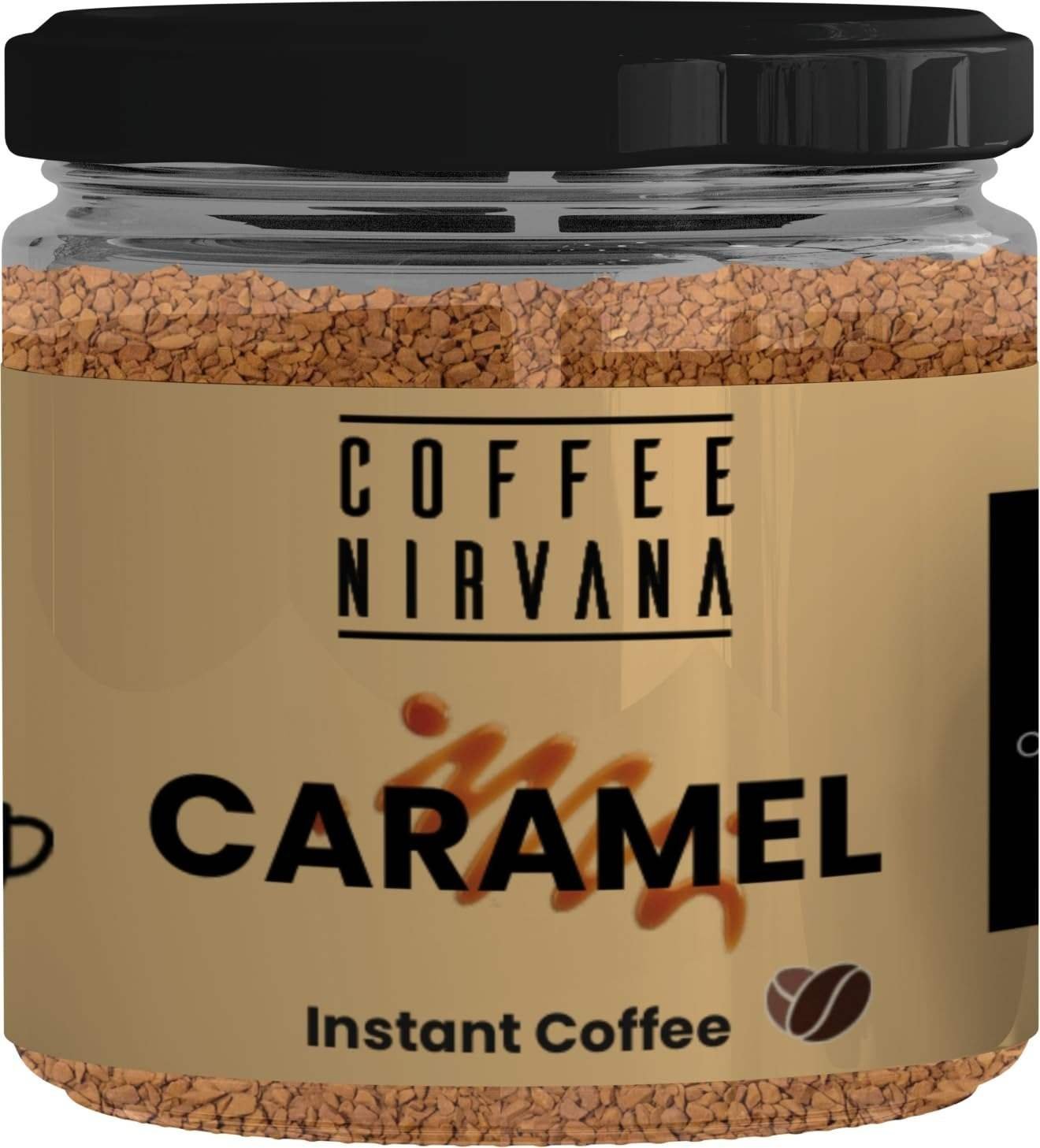 uk615gZEkaHZL-1-1.jpg Coffee Nirvana Instant Coffee, Freeze Dried, Caramel Flavour, 70 g - Fast UK Delivery - Image 1