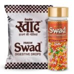 Swad Digestive Toffee & Mukhwas Mouth freshener, 50 Candy Pack & 1 bottle (Digestive & Coloured Saunf) - Fast UK Delivery