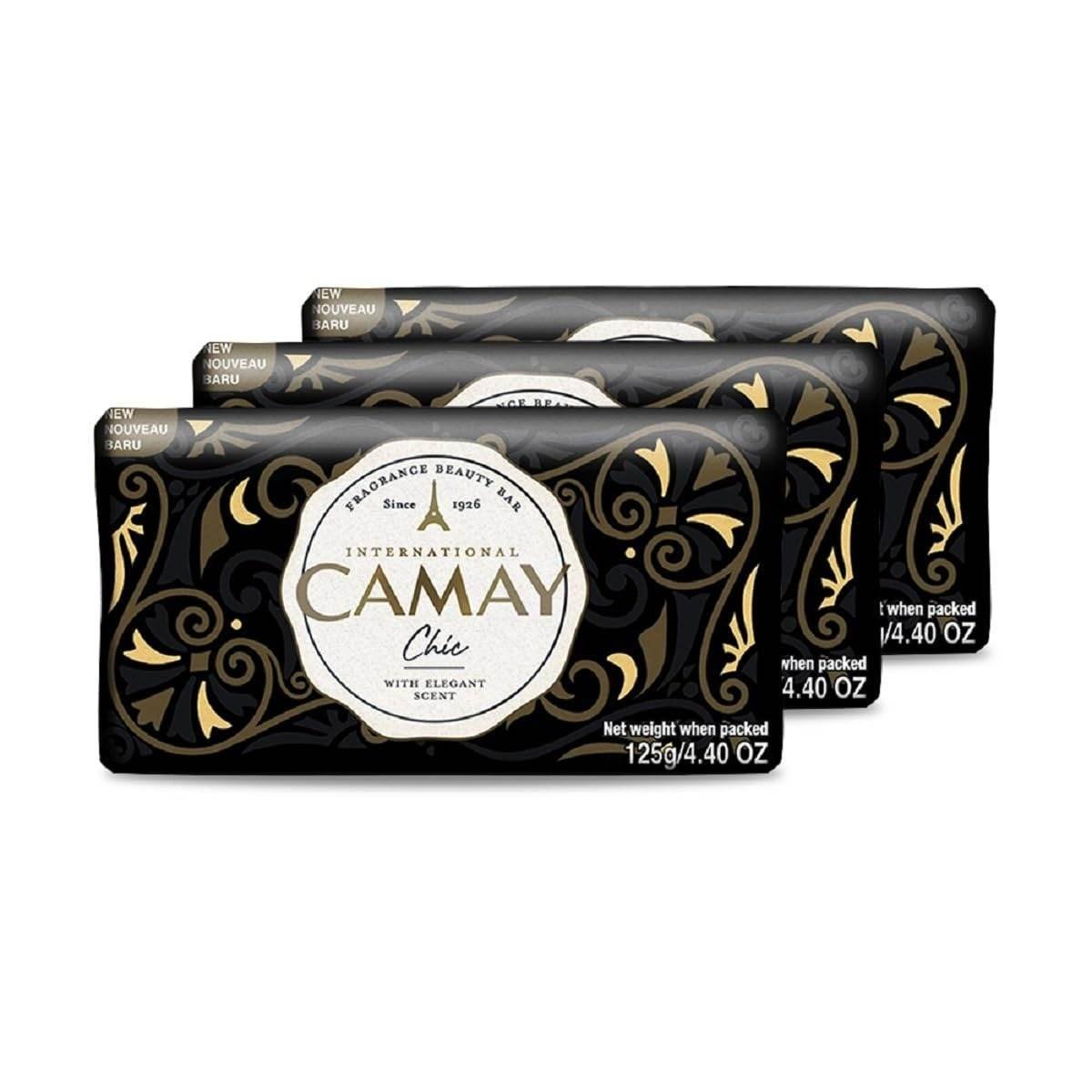 uk616AG-JkEiL-1-1.jpg Camay Chic International Beauty Soap With Citrus & Aromatic Wood (Buy 2 Get 1 Free) Combo Pack Offer, Indulging French Fragrance For Daily Skincare, Gives Silky, Soft Skin (3 Count, 125G Each) - Fast UK Delivery - Image 1