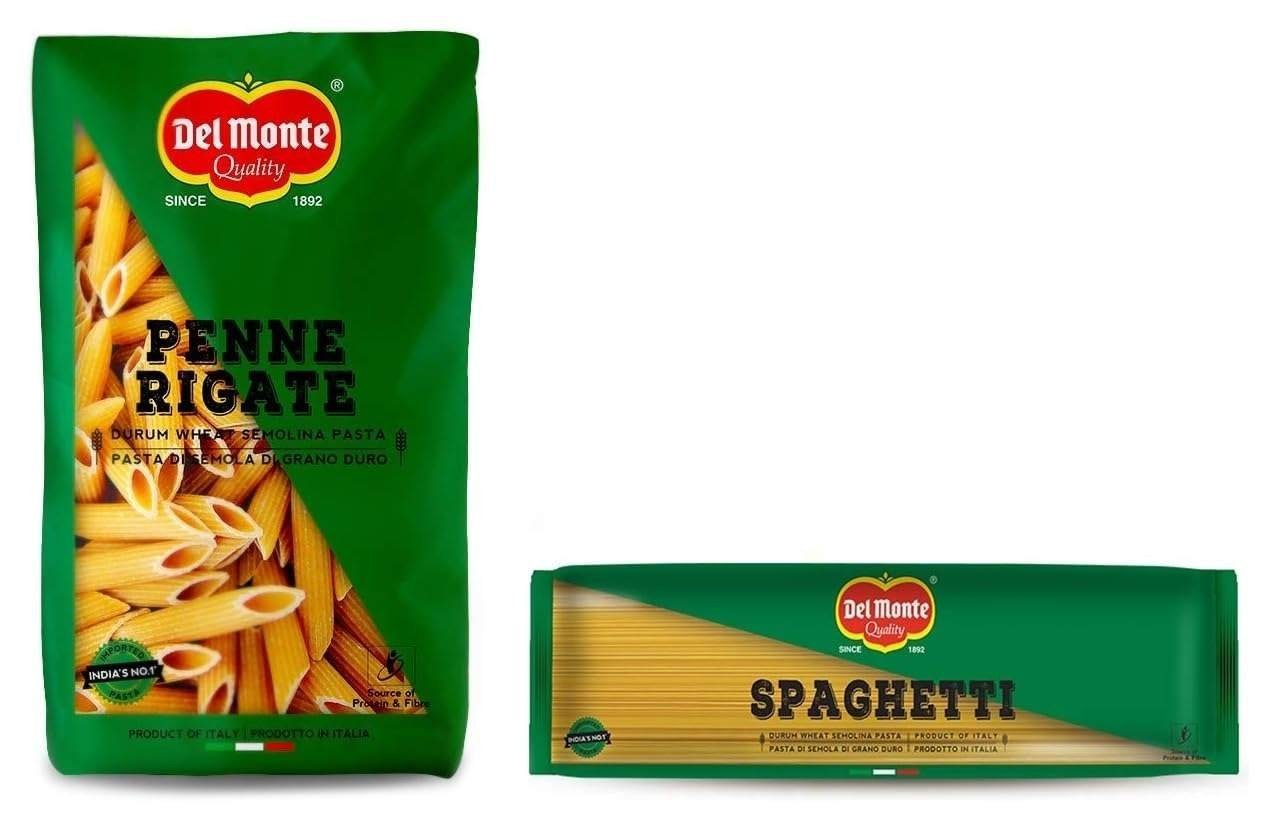 uk616BuWeqoEL-1-1.jpg Del Monte Penne Rigate Pasta (Imported), 500g & Del Monte Spaghetti Pasta (Imported), 500g - Fast UK Delivery - Image 1