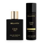 Bella Vita Luxury Ideal Men Combo for Him, Pack Of 2 Premium Long Lasting Woody Fragrance Scent - Ceo Men Edp 100 Ml & Body Parfum Deodorant 150 Ml,Liquid - Fast UK Delivery