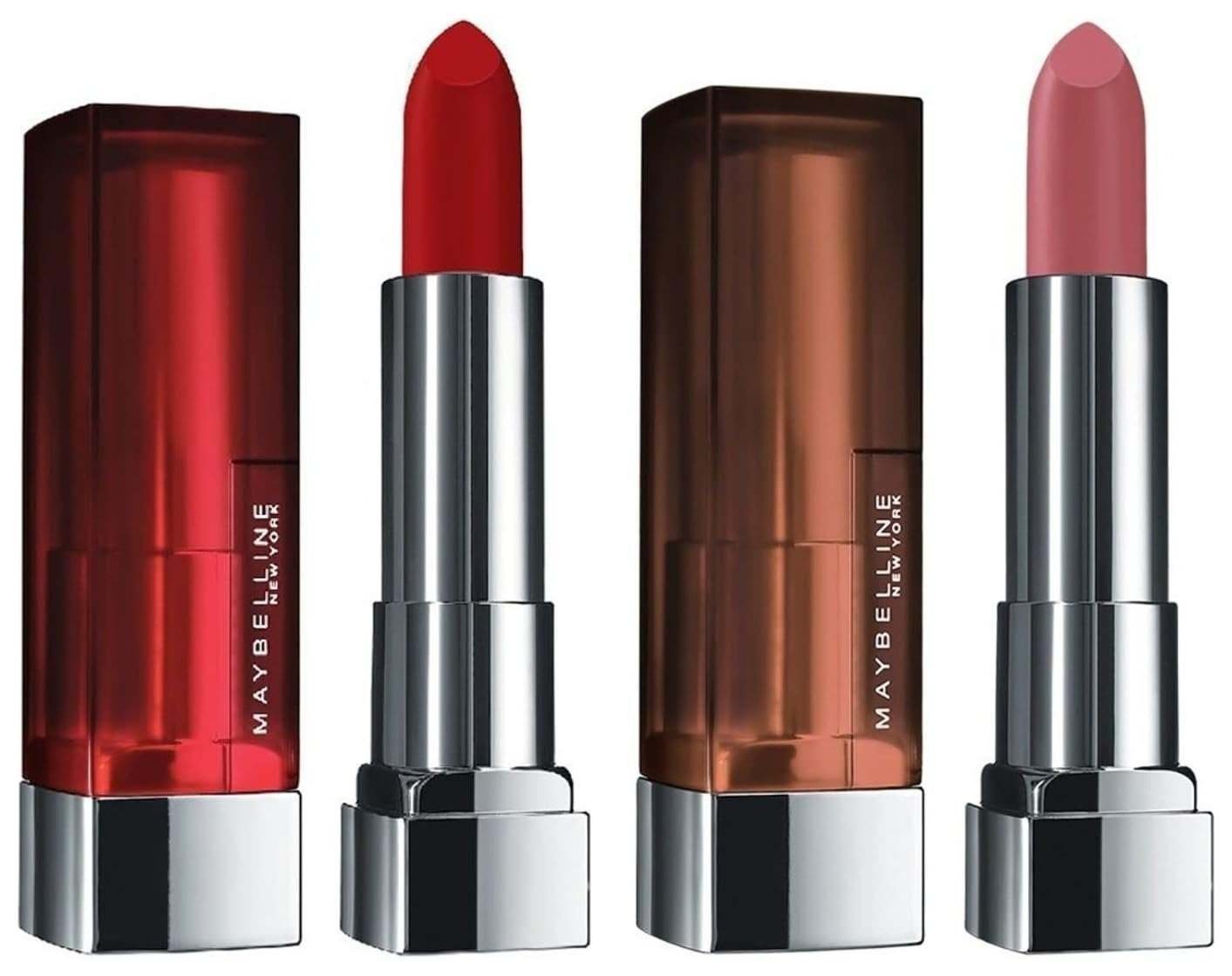 uk616WwQmv1qL-1.jpg Maybelline New York Color Sensational Creamy Matte, 634 Bold Crimson, 3.9g with FREE Color Sensational Creamy Matte 507 Almond Pink - Fast UK Delivery - Image 1