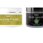 Beaface Combo Cucumber Powder Anti-Aging, Under Eye Facial - 100gm | Aloe Vera Gel Moisturizer Smoother Skin Glow - 100gm (Pack of 2)