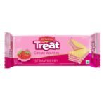 Treat CREME Wafers - Strawberry Flavoured Wafer Biscuit | 55 gm - Fast UK Delivery