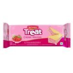 Treat CREME Wafers - Strawberry Flavoured Wafer Biscuit | 55 gm - Fast UK Delivery