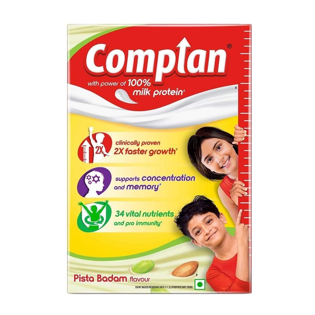 uk616umCBFQAL-1.jpg Complan Nutrition Drink Powder for Children, Pista Badam Flavour, 500 g Carton | Nutrition drink for kids with protein & 34 vital nutrients - Fast UK Delivery - Image 1