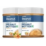 Beanut Regular Crunchy Peanut Butter 340gm each (Pack of 2) | 26gm Protein | 100% Vegan Peanut Butter, 100% Pure Roasted Peanut | High in Protein Spread, Gluten & Cholesterol Free, Nut Butter - Fast UK Delivery