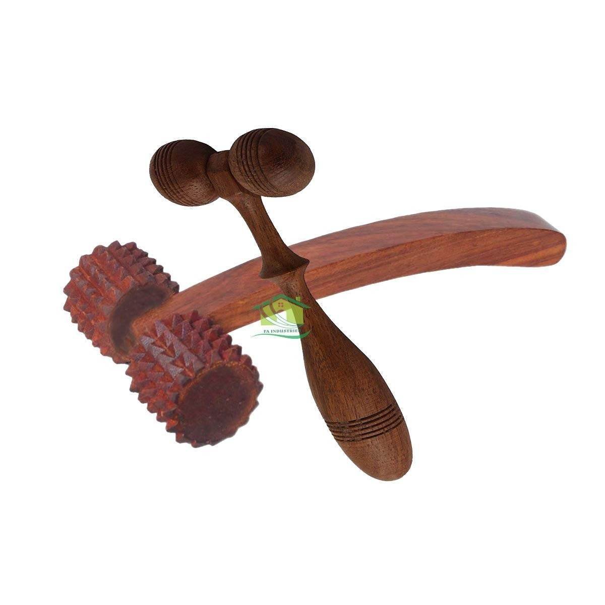 uk617h3dJtnWL-1-1.jpg FA INDUSTRIES Wooden Face, Neck Massager Face Glowing Soft Skin Mini Face Massager (Set of 2) - Fast UK Delivery - Image 1