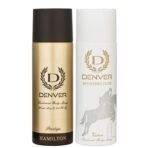 DENVER Prestige & Sporting Club Victor Deodorant - 200ML Each (Combo Pack of 2) | Long Lasting Deo Body Spray - For Men - Fast UK Delivery