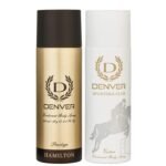 DENVER Prestige & Sporting Club Victor Deodorant - 200ML Each (Combo Pack of 2) | Long Lasting Deo Body Spray - For Men - Fast UK Delivery