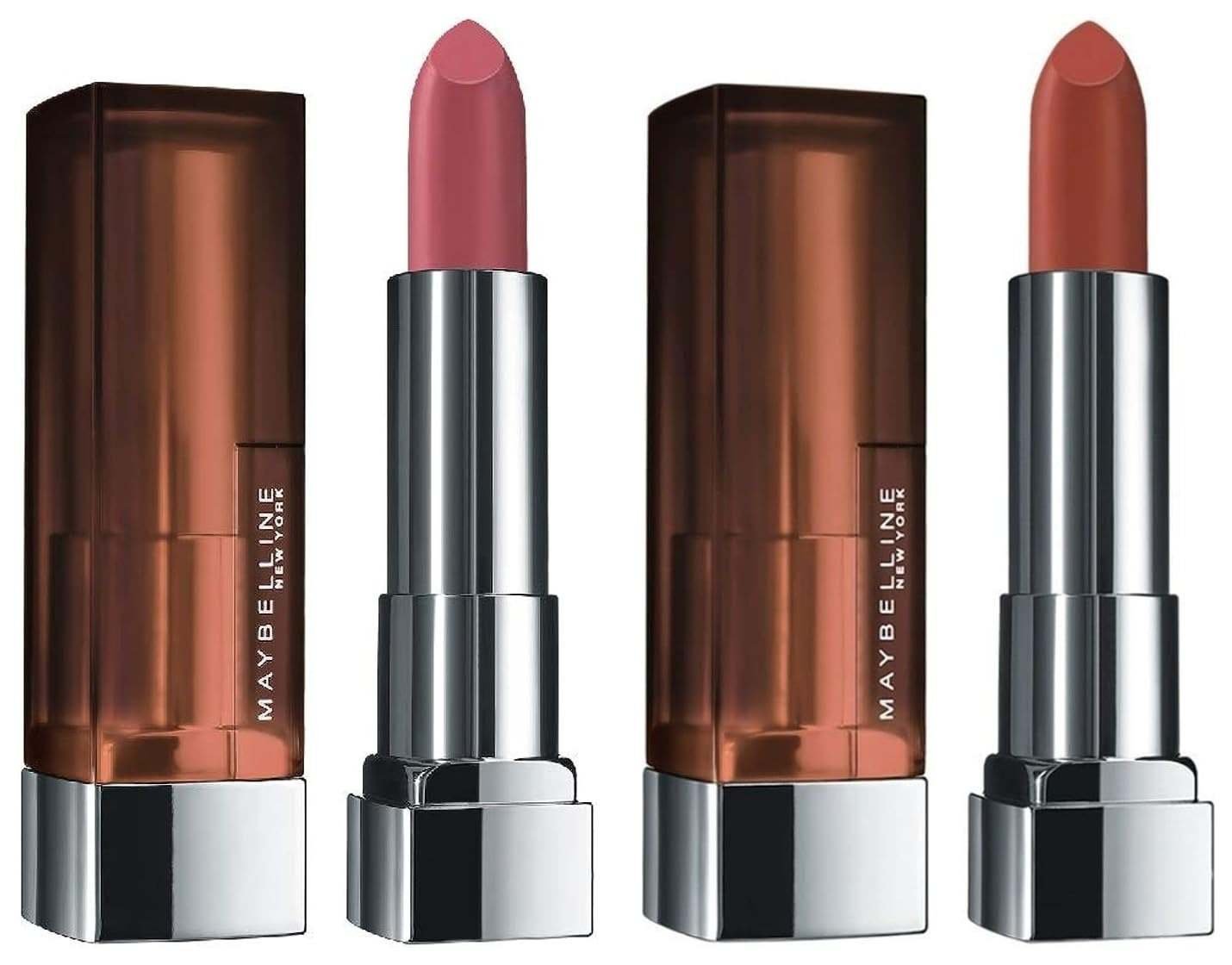 uk618TO7cLQML-1.jpg Maybelline New York Matte Lipstick, Intense Colour, 673 Midtown Pink, 3.9g & Maybelline New York Matte Lipstick, 660 Touch of Spice, Color Sensational Creamy Matte Lipstick, 3.9g - Fast UK Delivery - Image 1