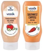 Veeba Thousand Island Dressing, 300g and Veeba Chipotle Southwest Salad Dressing, 300g - Fast UK Delivery