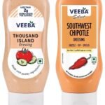 Veeba Thousand Island Dressing, 300g and Veeba Chipotle Southwest Salad Dressing, 300g - Fast UK Delivery