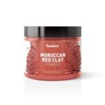 Beaface Moroccan Red Clay Brightening Clay 100Gm Pack | Glowing Skin | Reduces Black Spots | Natural & Herbal | Increases Skin Elasticity | Anti Wrinkle For All Skin Types (Pack Of 1)