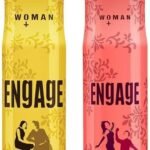 Engage Tease Deodorant for Women, 150ml/100g and Blush Bodylicious Deo Spray for Women, 150ml/100g - Fast UK Delivery