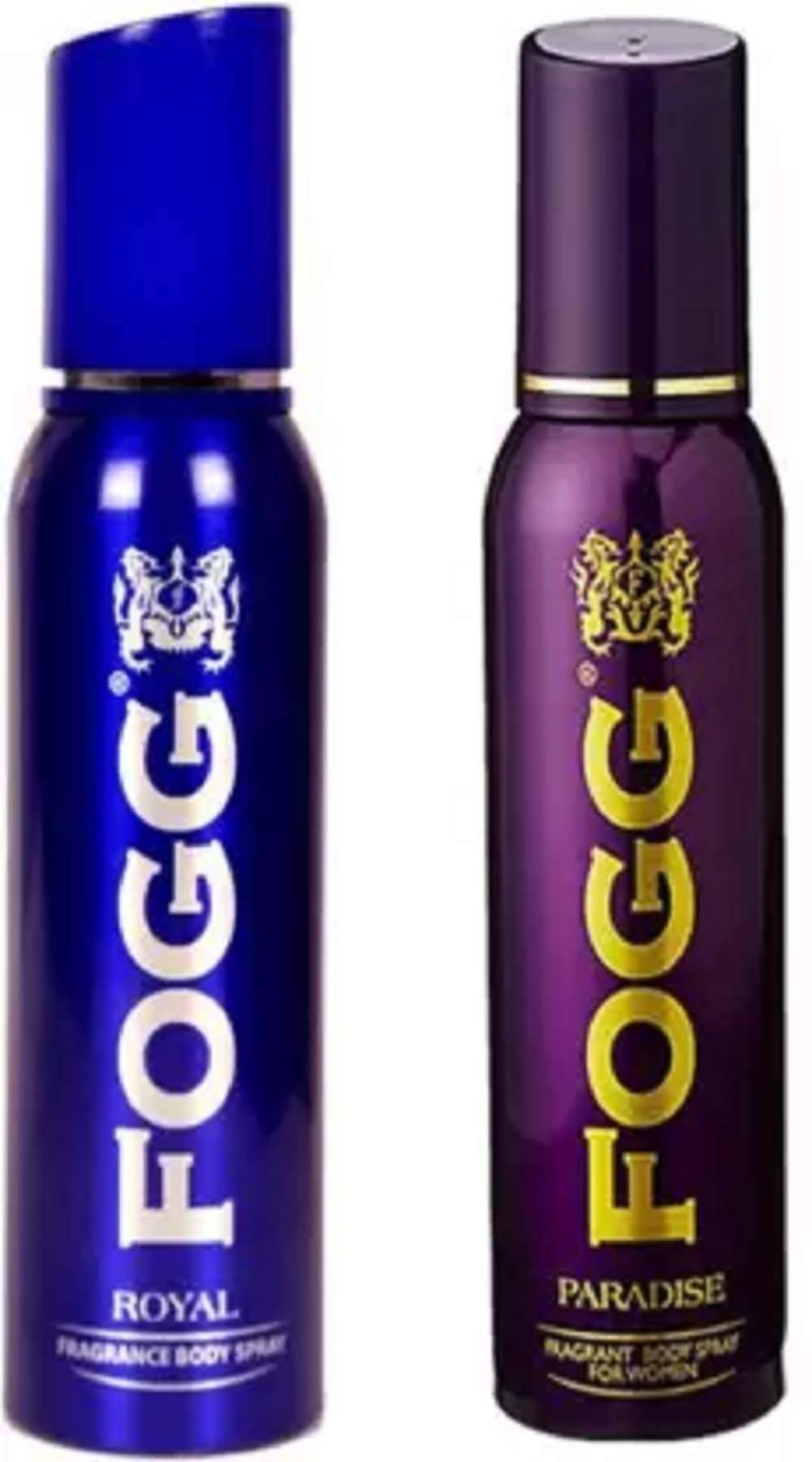uk619CeH7SoSL-1-1.jpg Fogg ROYAL DEODORANT 120 ML+PARADISE DEODORANT 120 ML Deodorant Spray - For Men & Women (120 ml, Pack of 2) - Fast UK Delivery - Image 1