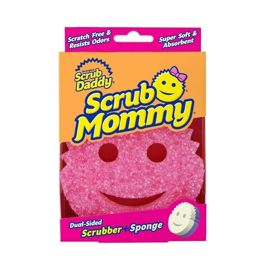 uk619QIdrXPWL-1.jpg Cif Scrub Mommy Dual-Sided Cleaning Scrubber + Sponge, Scratch-Free Multipurpose Dish Washing & Home Cleaning Sponge Pad, Scrubbing Pad with FlexTexture & Odor-Resistant for Kitchen, House & Outside - Fast UK Delivery - Image 1