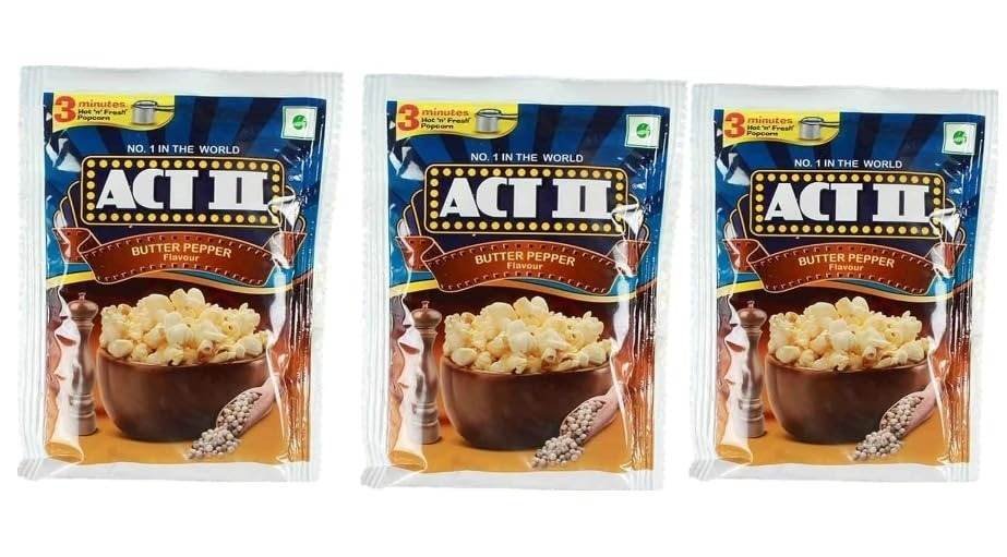 uk61A9bc83JL-1.jpg ACT II Butter Pepper Popcorn, 70g Pouches, Pack of 3 - Fast UK Delivery - Image 1