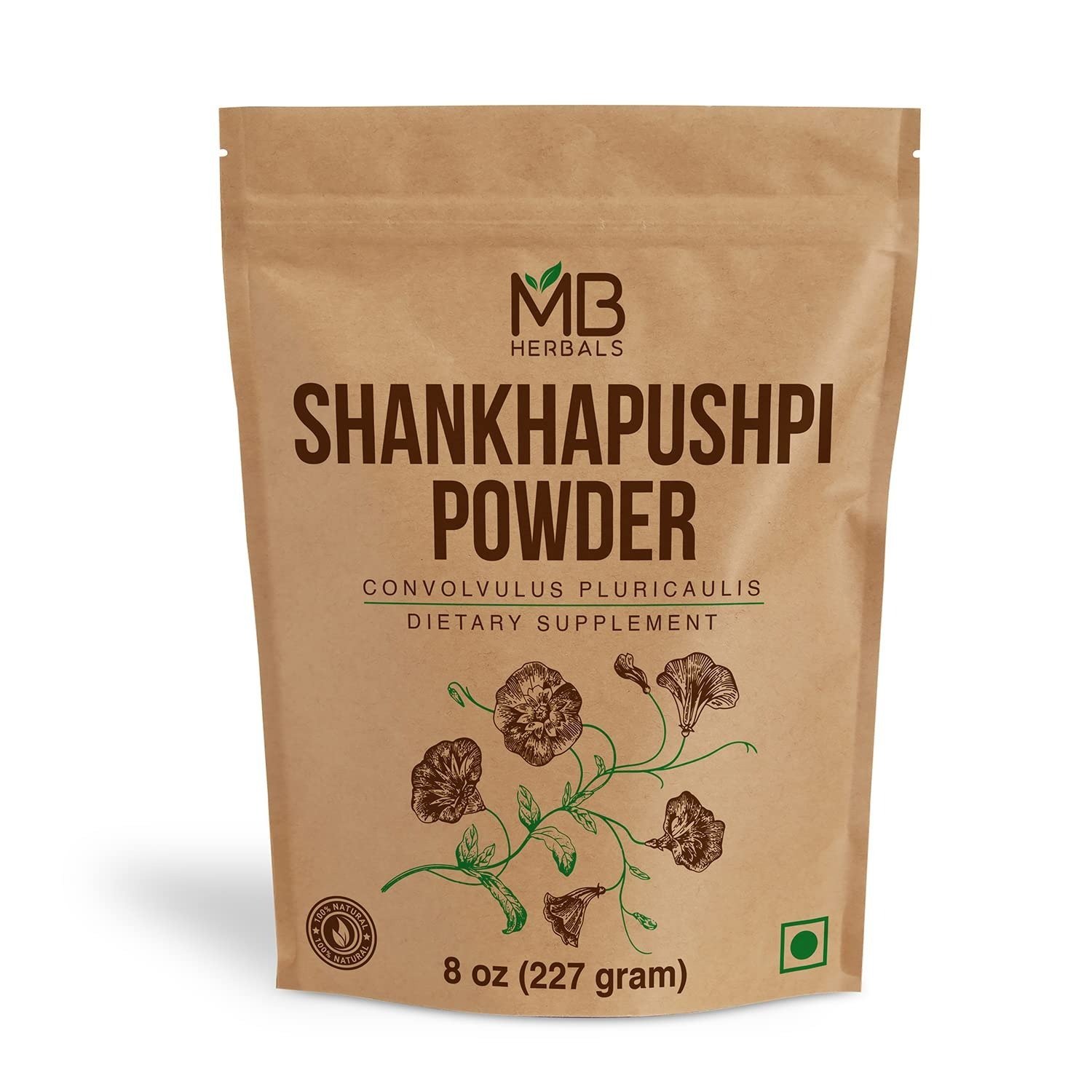 uk61AJfRnp8jL-1.jpg MB Herbals Shankhpushpi Powder 227g | Convolvulus pluricaulis Gluten Free - Image 1