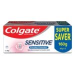 Colgate Sensitive Everyday Protection Toothpaste, Combo Pack Of 160g (80g X 2), Specifically Developed For Sensitive Teeth & Healthy Gums, Tooth paste For Prevention Of Cavities & Plaque - Fast UK Delivery