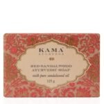 Kama Ayurveda Red Sandalwood Ayurvedic Soap with Pure Sandalwood Oil, 125g - Fast UK Delivery